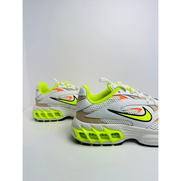 7 Women’s Nike Zoom Air Fire white neon volt CW3876-104 Sneakers Shoes - Picture 3 of 8
